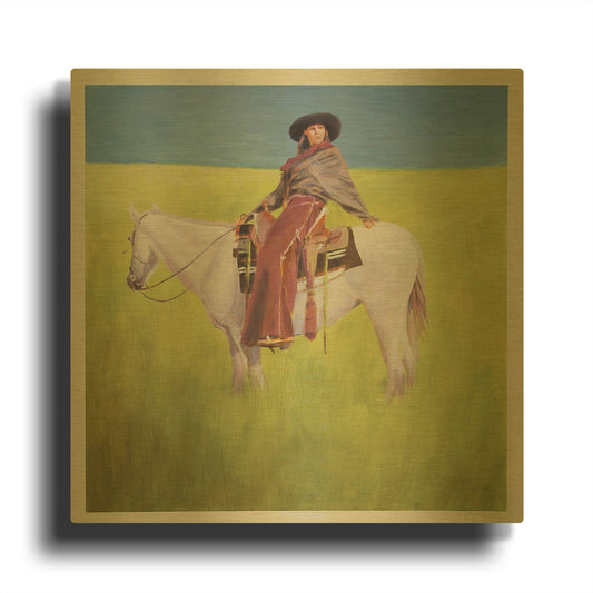 'Pause' By J. E. Knauf Gold Metal Wall Art