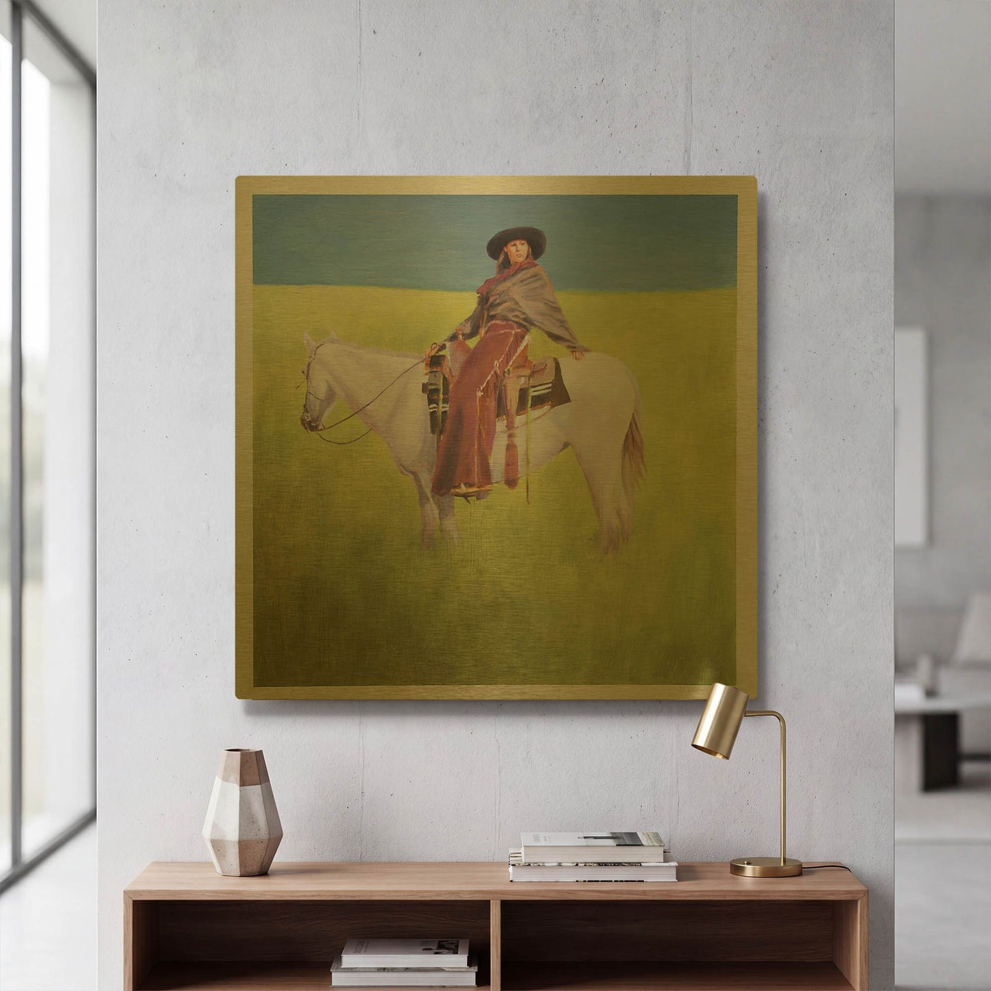 'Pause' By J. E. Knauf Gold Metal Wall Art