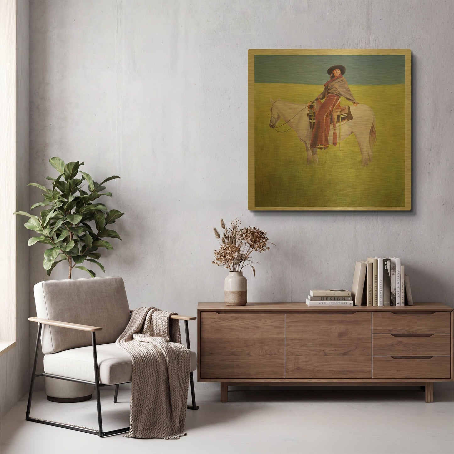 'Pause' By J. E. Knauf Gold Metal Wall Art