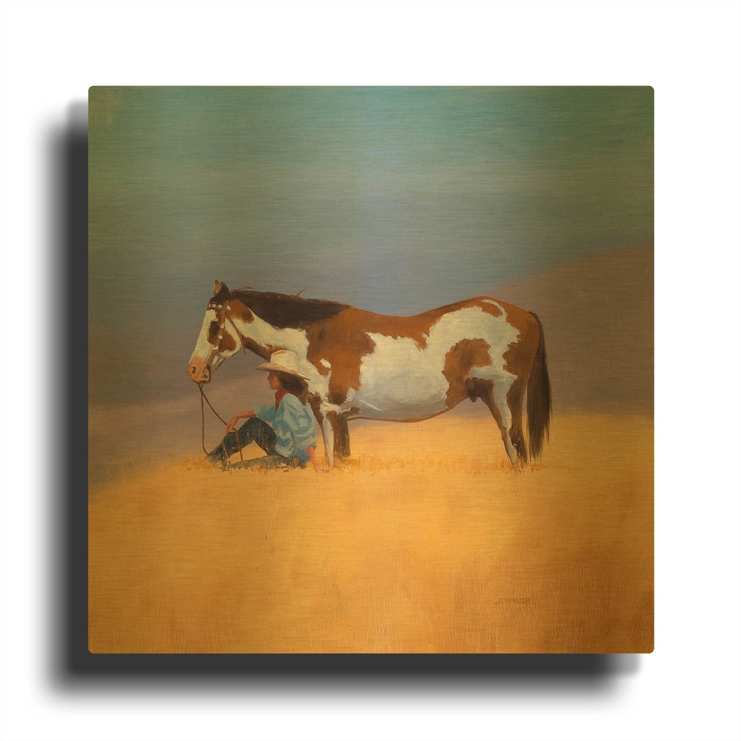 'Rain On The Way' By J. E. Knauf Gold Metal Wall Art