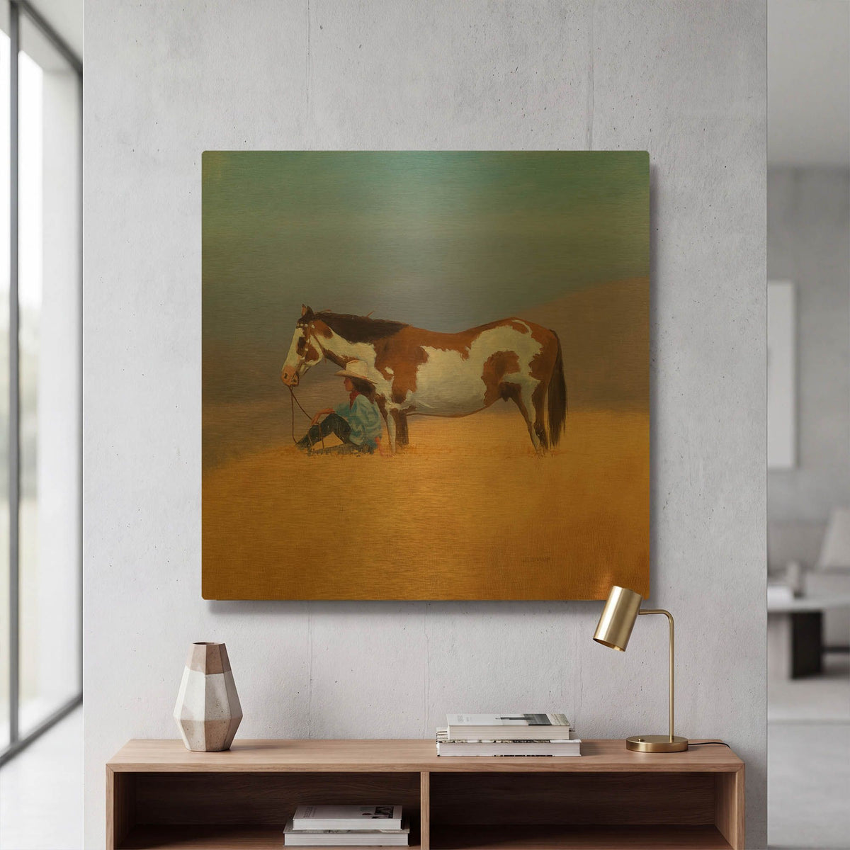 'Rain On The Way' By J. E. Knauf Gold Metal Wall Art
