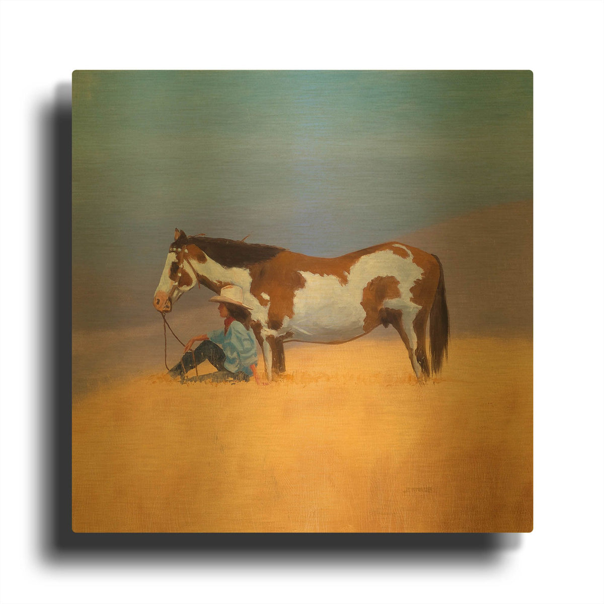 'Rain On The Way' By J. E. Knauf Gold Metal Wall Art