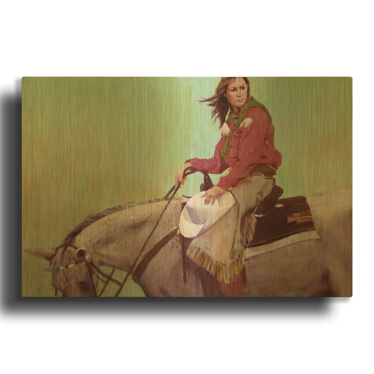 'Silence' By J. E. Knauf Gold Metal Wall Art