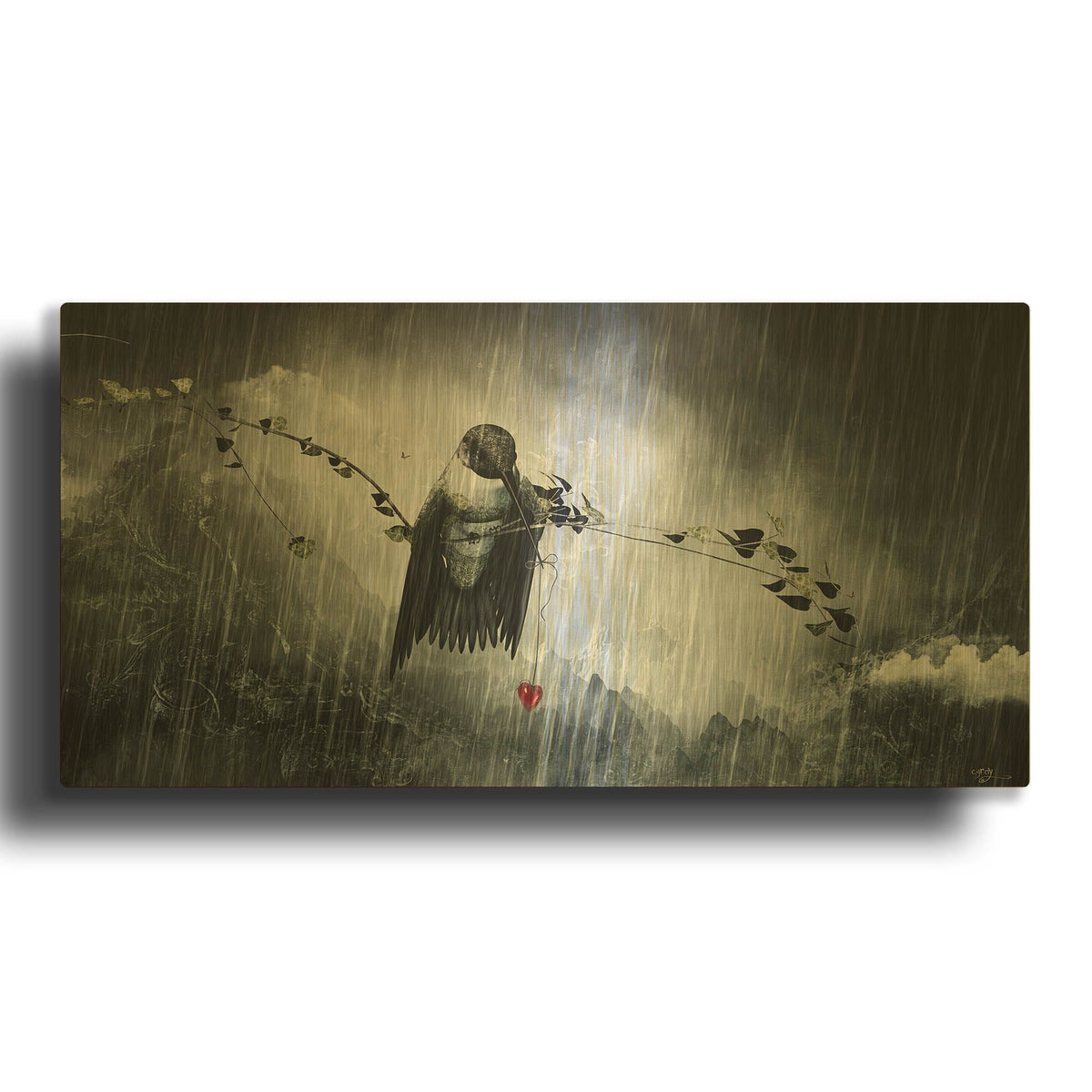 'Reach' By Cameron Gray Gold Metal Wall Art