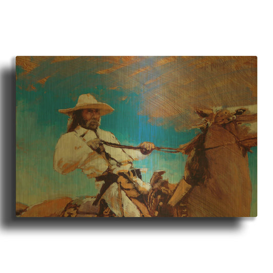 'Tommy Up Close' By J. E. Knauf Gold Metal Wall Art