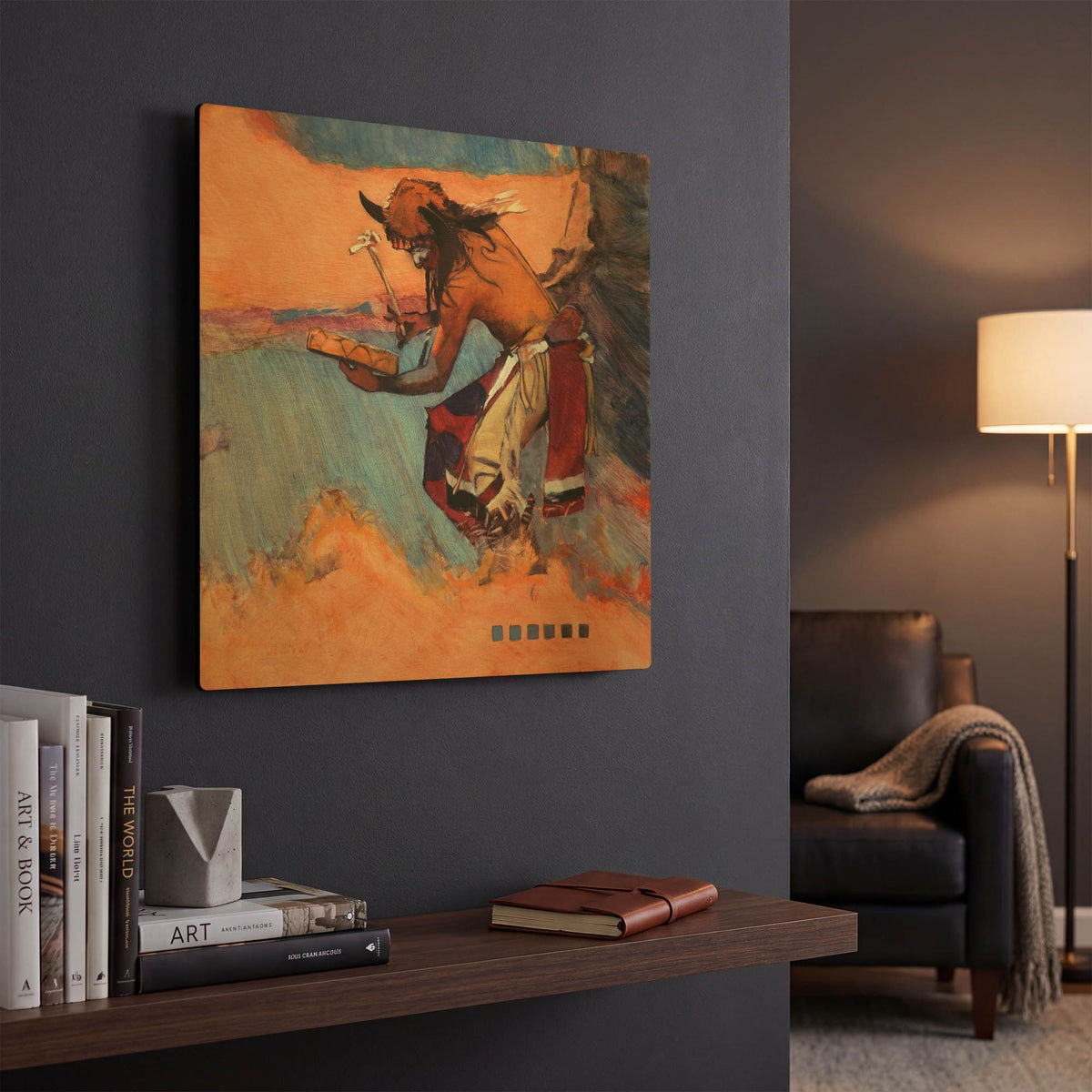 'The Drummer' By J. E. Knauf Gold Metal Wall Art
