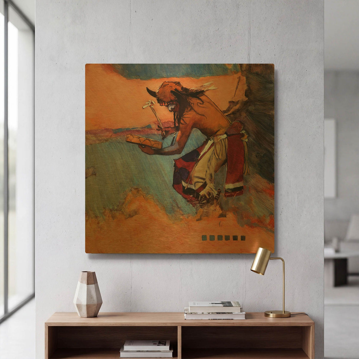 'The Drummer' By J. E. Knauf Gold Metal Wall Art