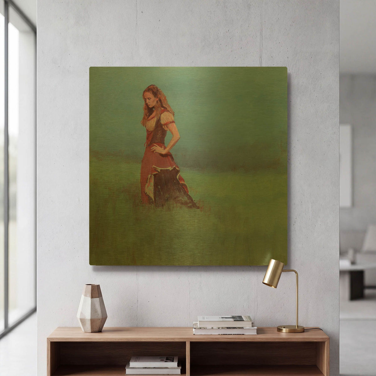 'Behind The Bar' By J. E. Knauf Gold Metal Wall Art