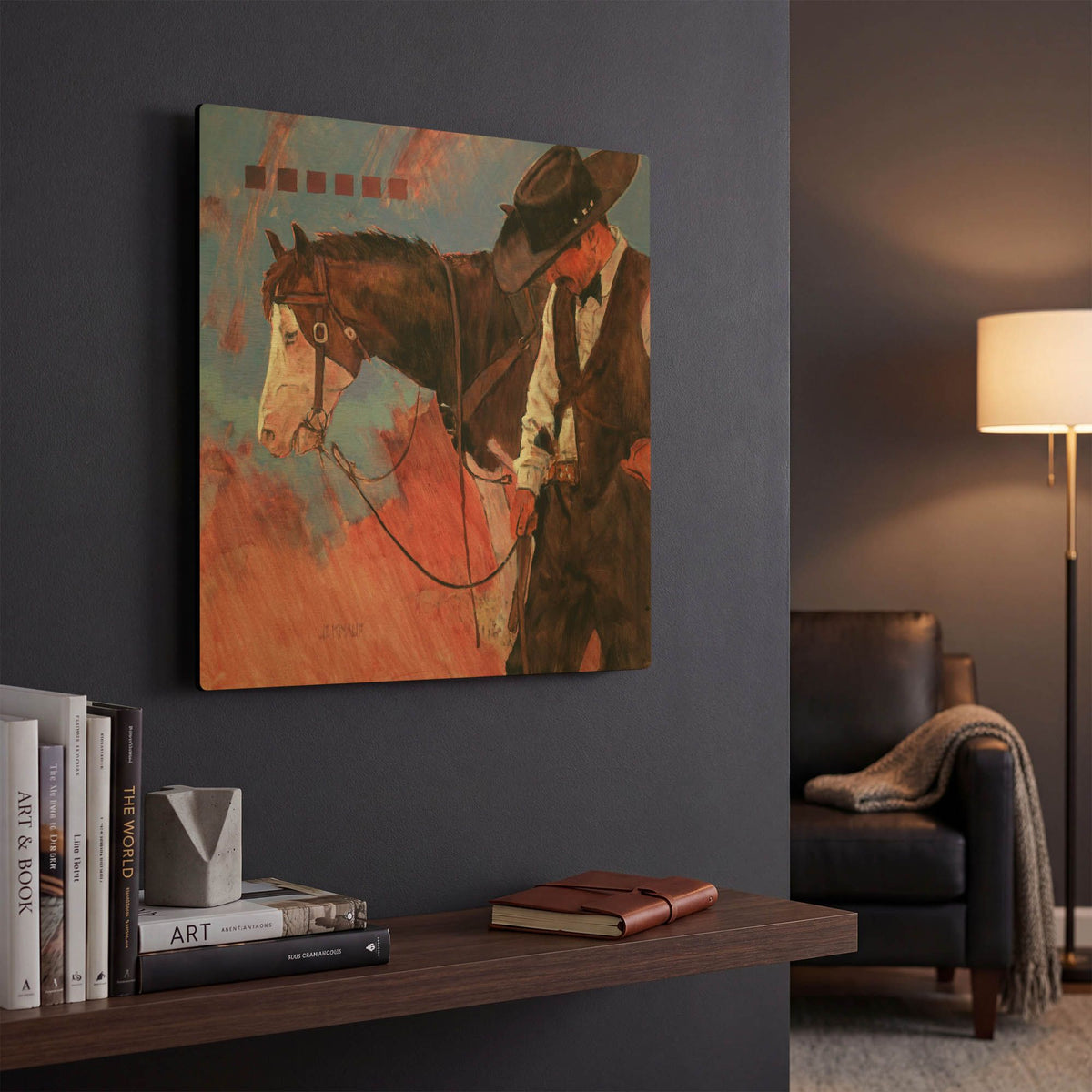 'Lookin For Girls' By J. E. Knauf Gold Metal Wall Art