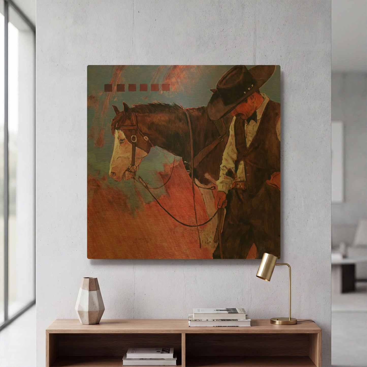 'Lookin For Girls' By J. E. Knauf Gold Metal Wall Art