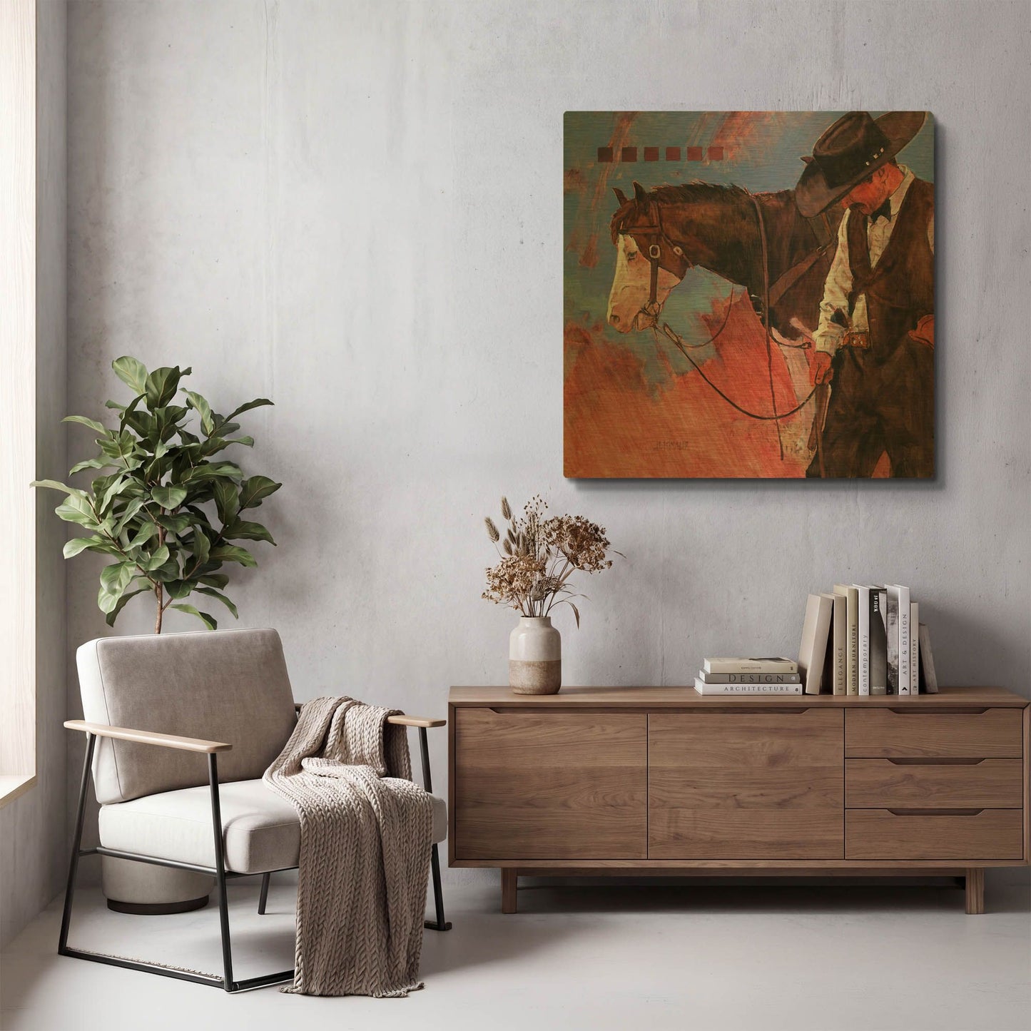 'Lookin For Girls' By J. E. Knauf Gold Metal Wall Art