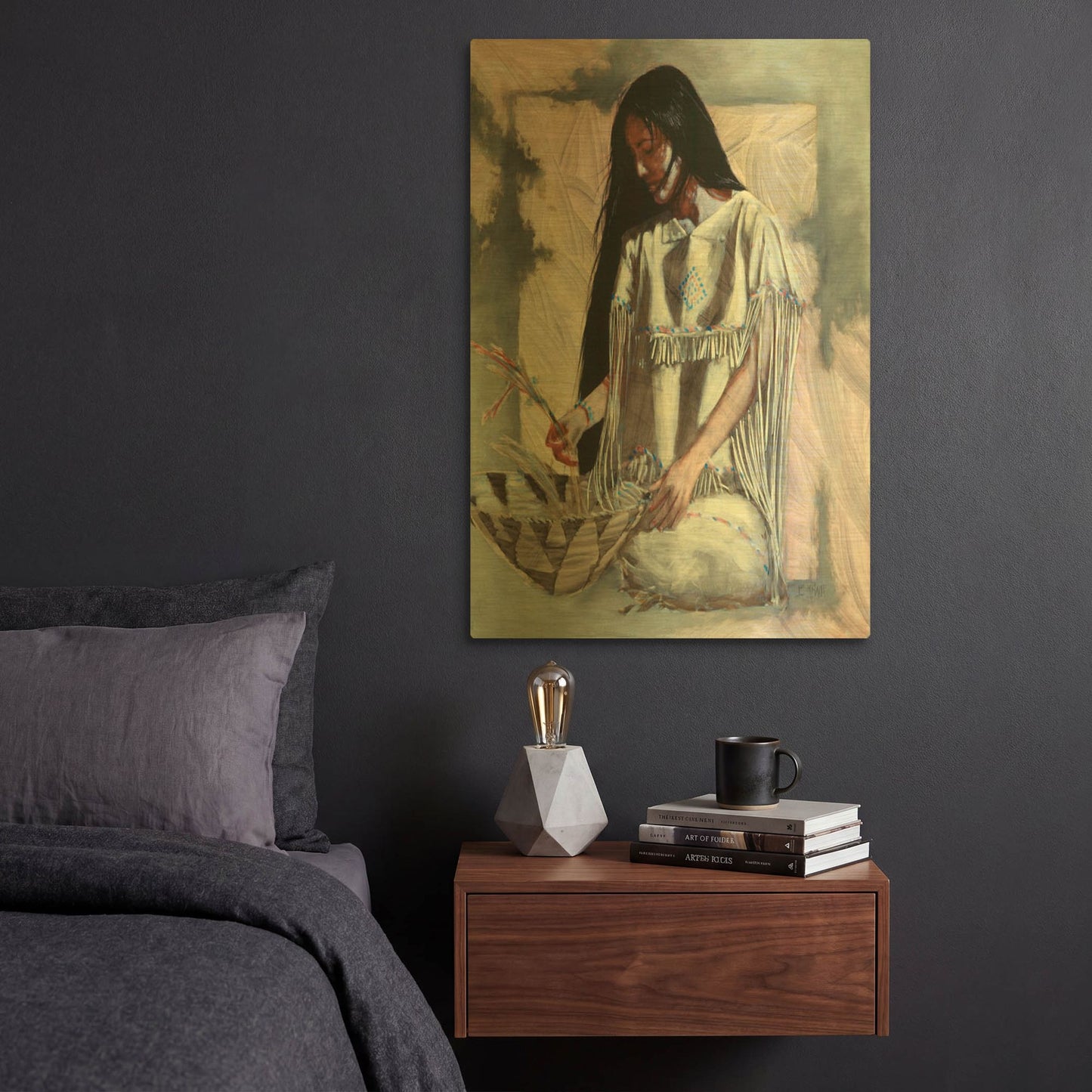 'Over My Shoulder' By J. E. Knauf Gold Metal Wall Art