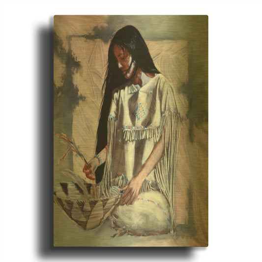 'Over My Shoulder' By J. E. Knauf Gold Metal Wall Art