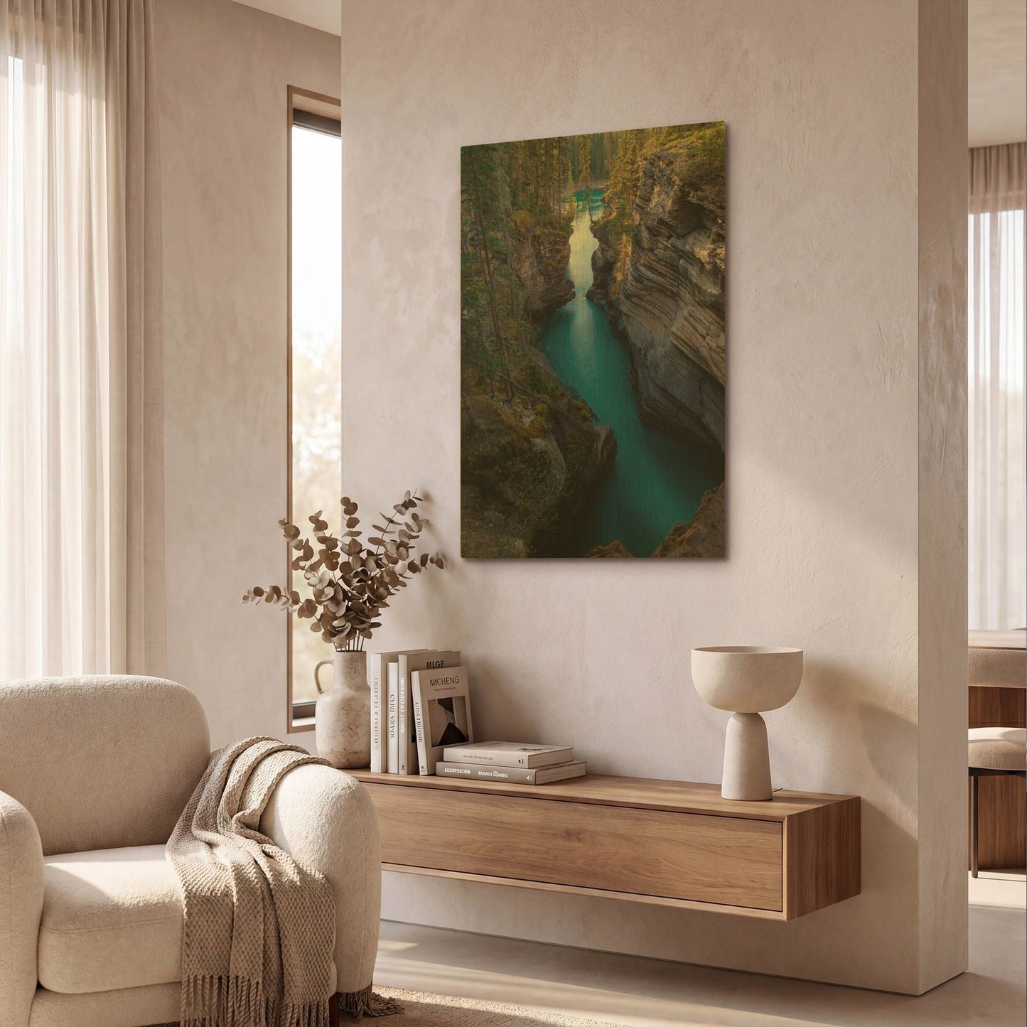 'Athabasca River 1' By Joe Reimer Photography Gold Metal Wall Art
