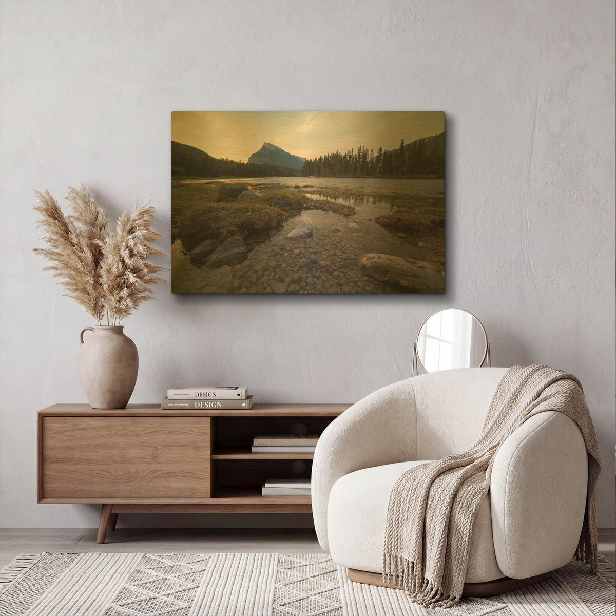 'Banff Sunrise 1' By Joe Reimer Photography Gold Metal Wall Art