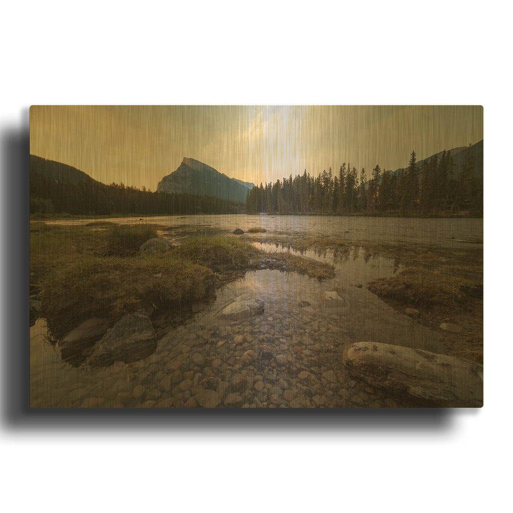 'Banff Sunrise 1' By Joe Reimer Photography Gold Metal Wall Art