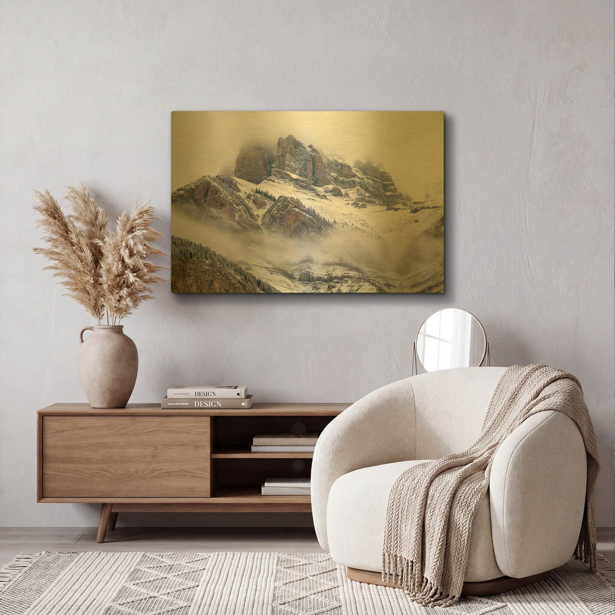 'Cascade Mountain 1' By Joe Reimer Photography Gold Metal Wall Art