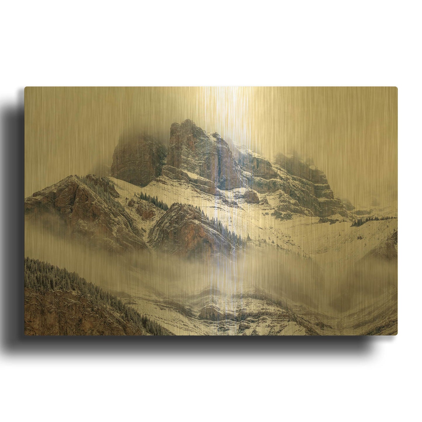 'Cascade Mountain 1' By Joe Reimer Photography Gold Metal Wall Art