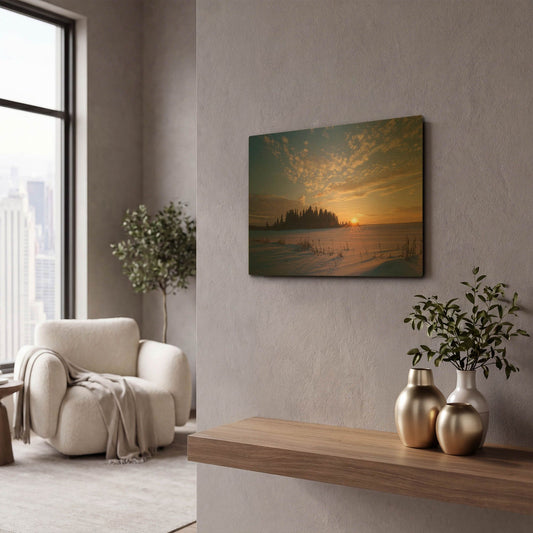 'Elk Island 3' By Joe Reimer Photography Gold Metal Wall Art