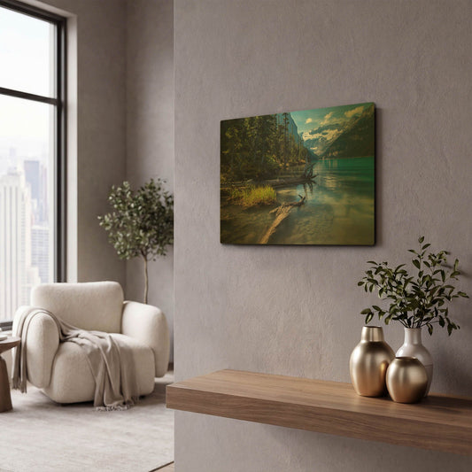 'Lake Louise 1' By Joe Reimer Photography Gold Metal Wall Art