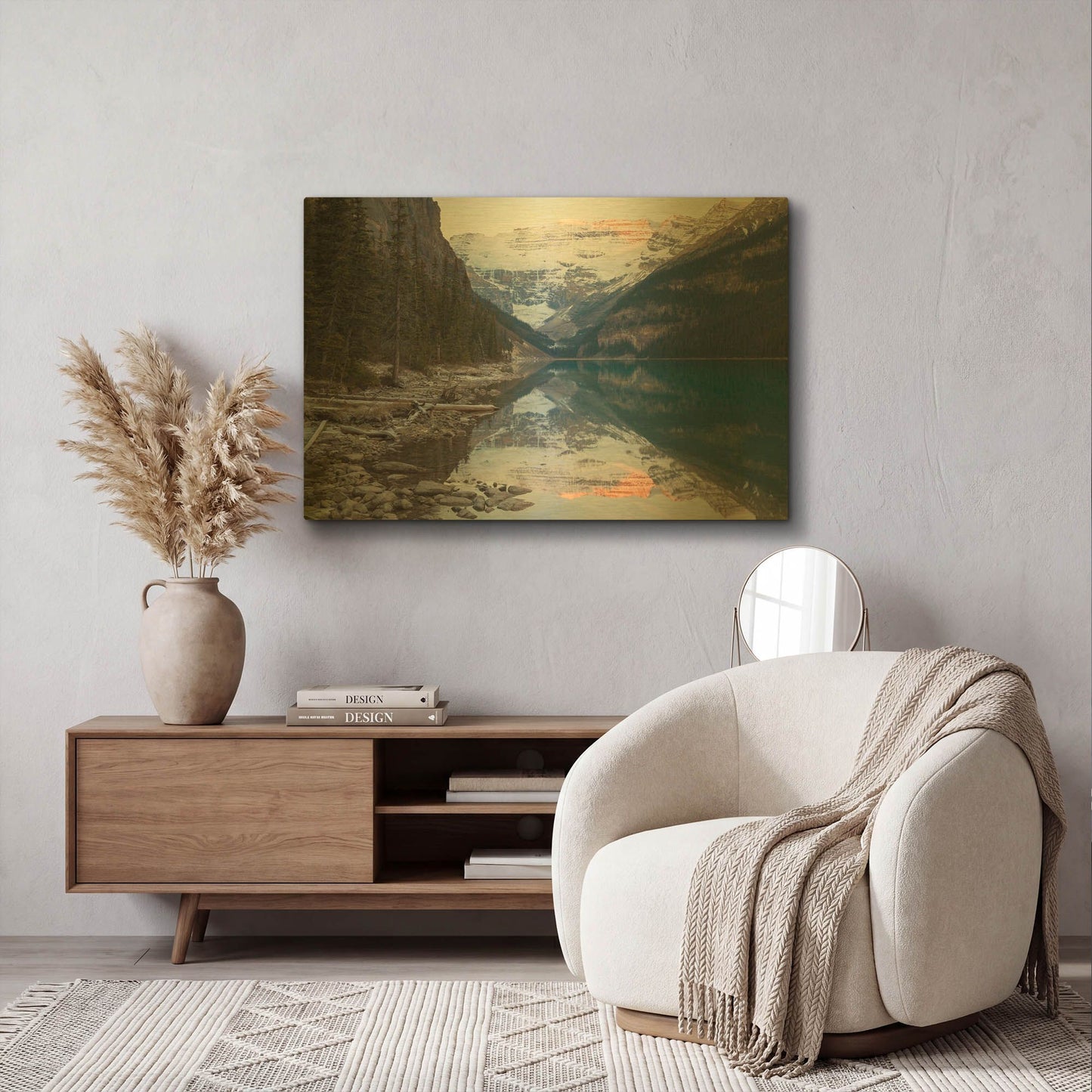 'Lake Louise 2' By Joe Reimer Photography Gold Metal Wall Art