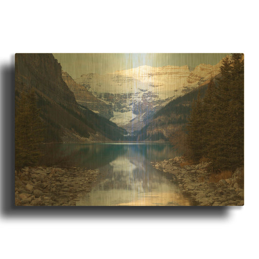 'Lake Louise 3' By Joe Reimer Photography Gold Metal Wall Art