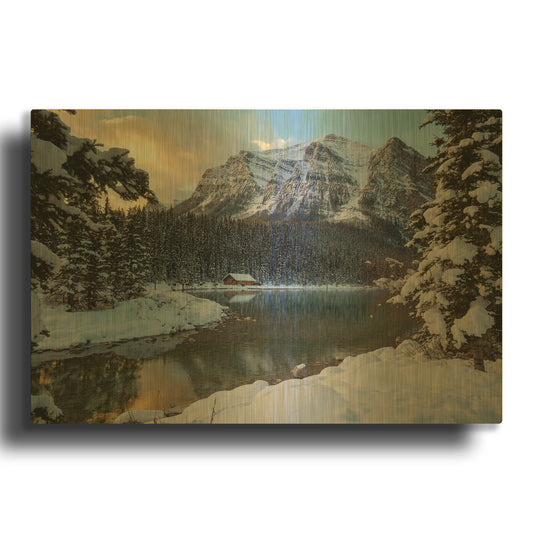 'Lake Louise 4' By Joe Reimer Photography Gold Metal Wall Art