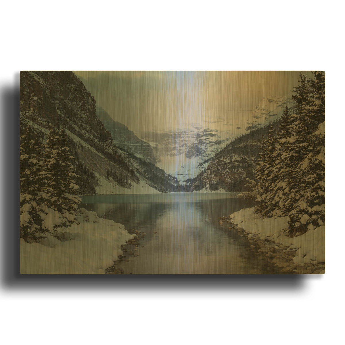 'Lake Louise 5' By Joe Reimer Photography Gold Metal Wall Art