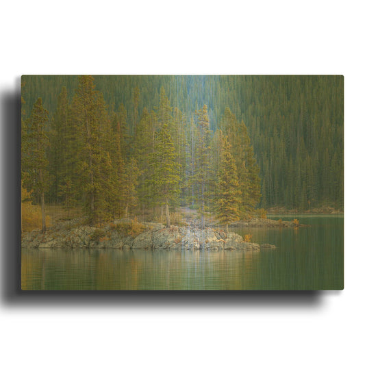 'Lake Minnewanka 2' By Joe Reimer Photography Gold Metal Wall Art