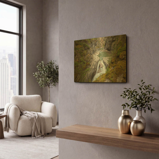'Maligne Canyon 1' By Joe Reimer Photography Gold Metal Wall Art