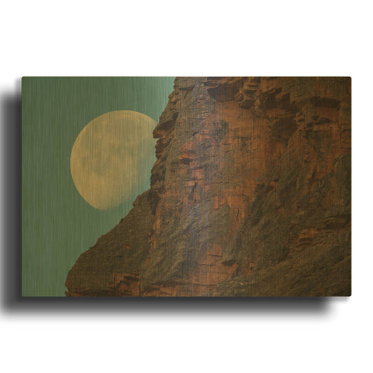 'Moon Mountain 1' By Joe Reimer Photography Gold Metal Wall Art