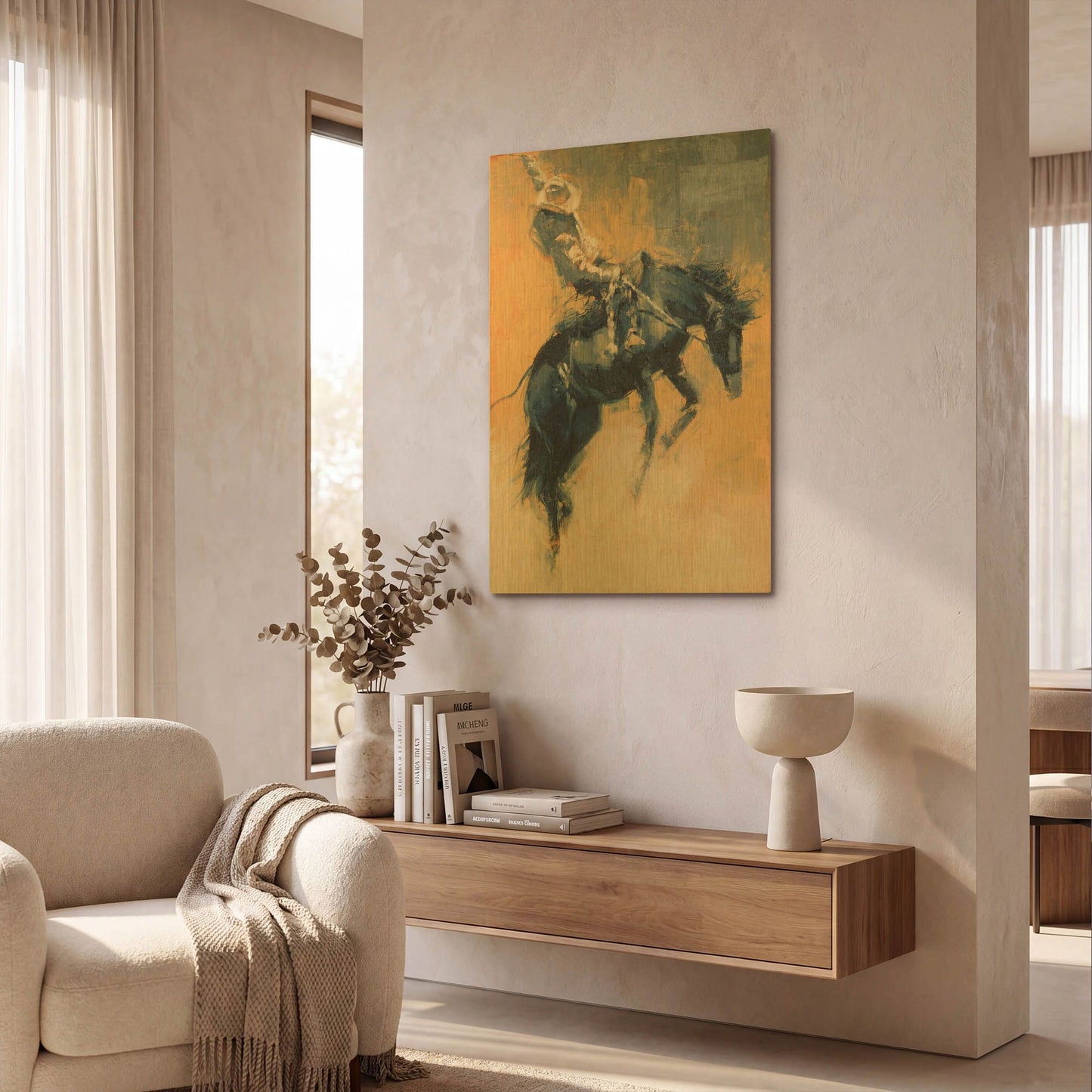 'Mood Indigo III' By Julie T Gold Metal Wall Art