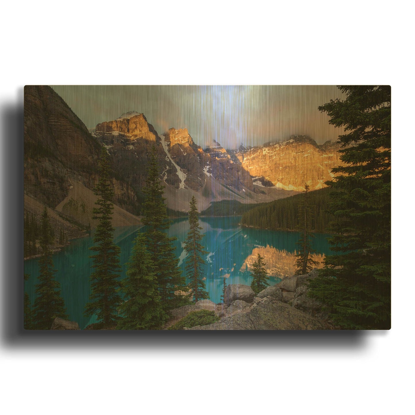'Moraine Lake 2' By Joe Reimer Photography Gold Metal Wall Art