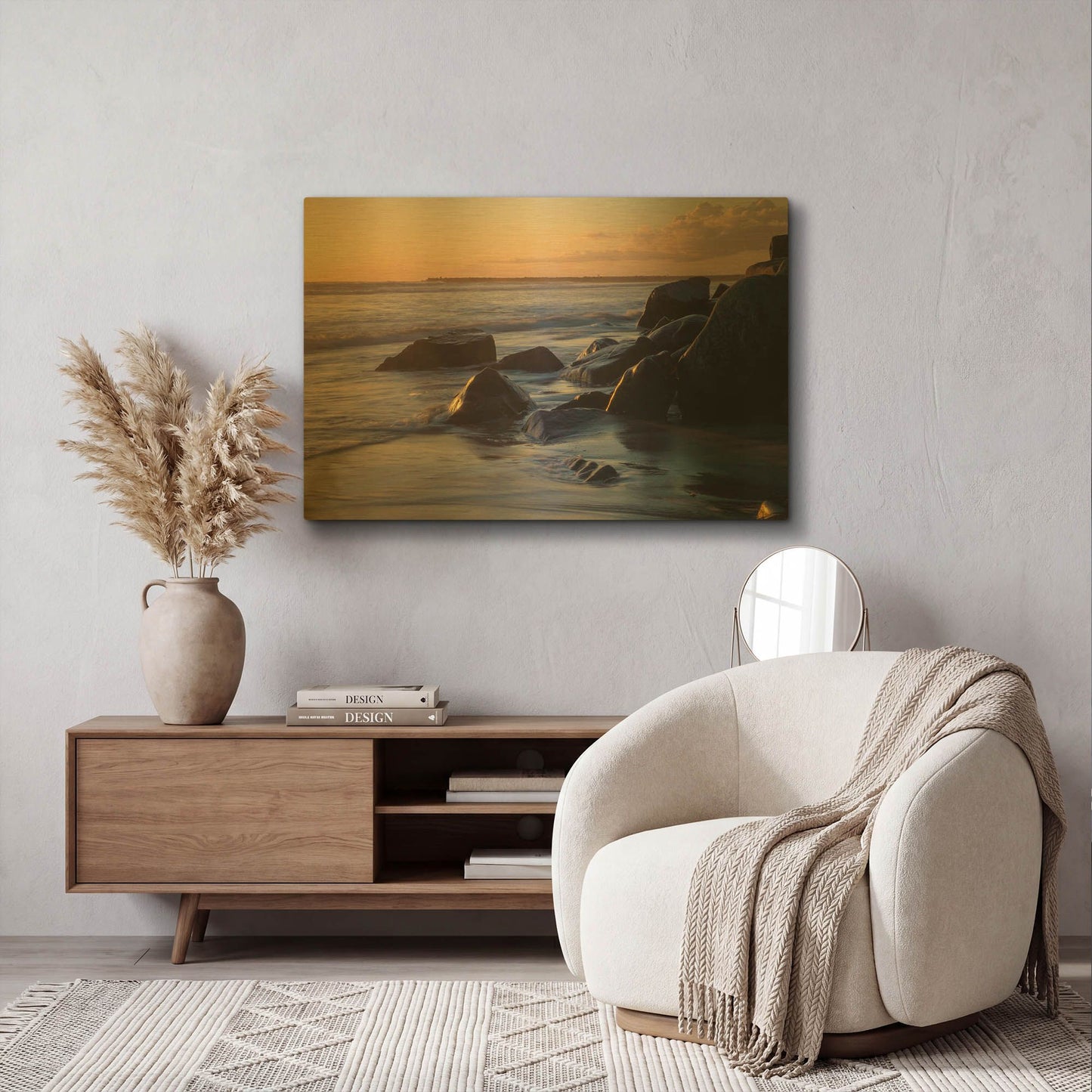 'Oceanside 1' By Joe Reimer Photography Gold Metal Wall Art