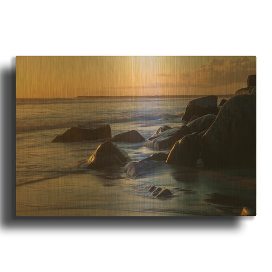 'Oceanside 1' By Joe Reimer Photography Gold Metal Wall Art