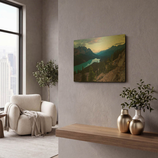 'Peyto Lake 1' By Joe Reimer Photography Gold Metal Wall Art