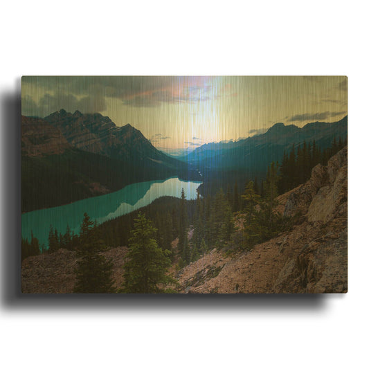 'Peyto Lake 1' By Joe Reimer Photography Gold Metal Wall Art