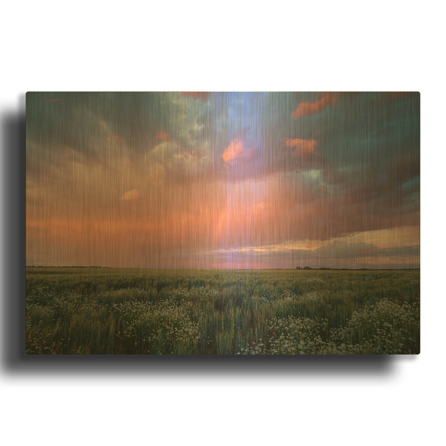 'Prairie Sunset 1' By Joe Reimer Photography Gold Metal Wall Art