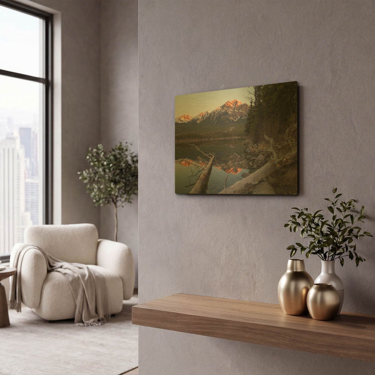 'Pyramid Lake 2' By Joe Reimer Photography Gold Metal Wall Art