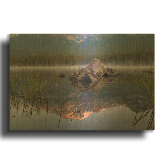 'Pyramid Lake 3' By Joe Reimer Photography Gold Metal Wall Art