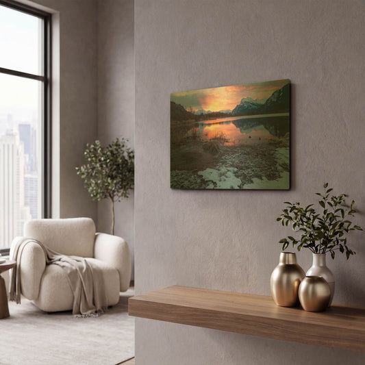 'Pyramid Lake 4' By Joe Reimer Photography Gold Metal Wall Art