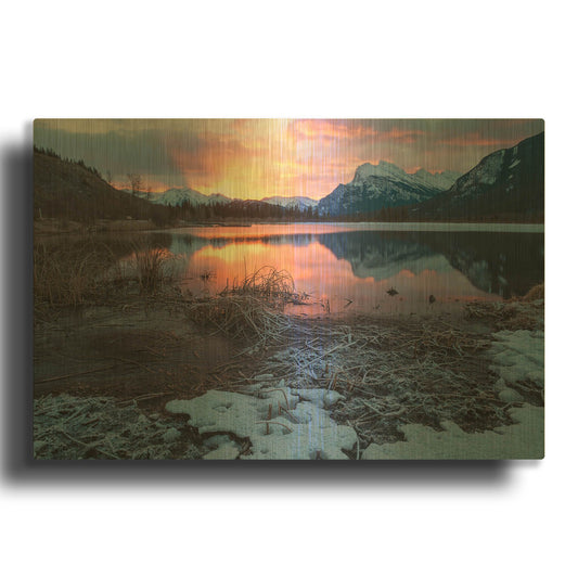 'Pyramid Lake 4' By Joe Reimer Photography Gold Metal Wall Art