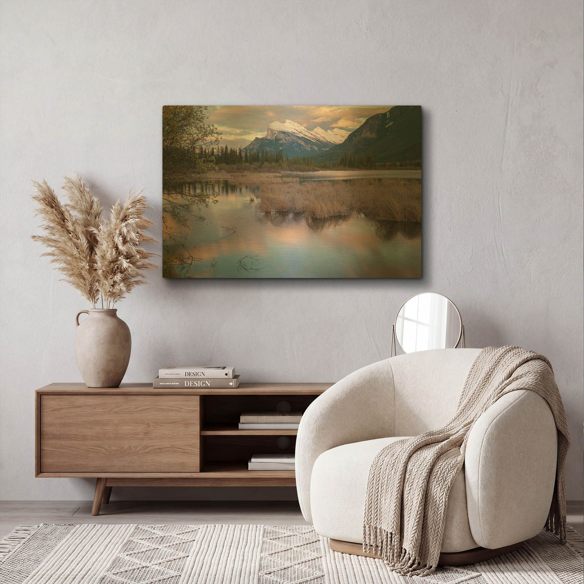 'Pyramid Lake 5' By Joe Reimer Photography Gold Metal Wall Art