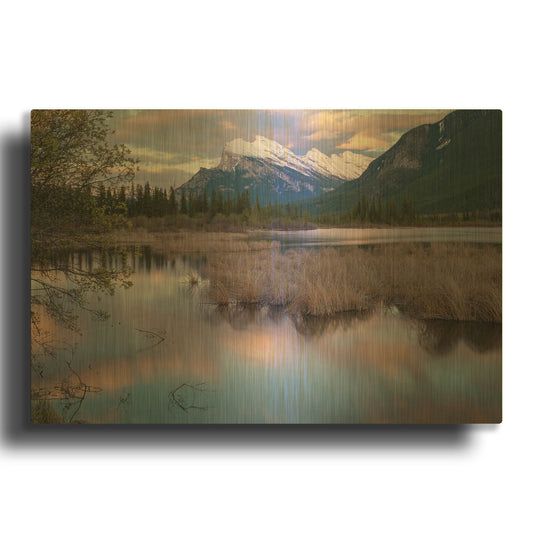 'Pyramid Lake 5' By Joe Reimer Photography Gold Metal Wall Art