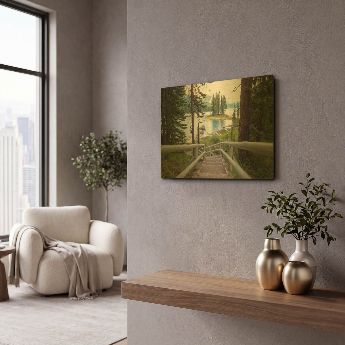 'Spirit Island 1' By Joe Reimer Photography Gold Metal Wall Art
