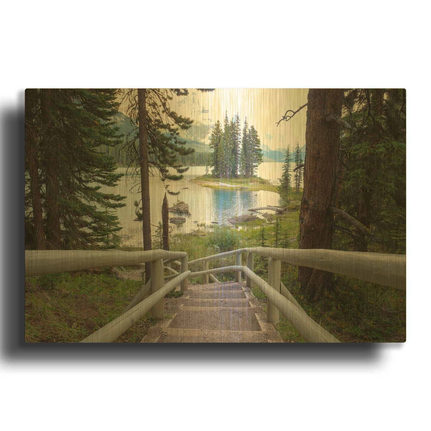 'Spirit Island 1' By Joe Reimer Photography Gold Metal Wall Art