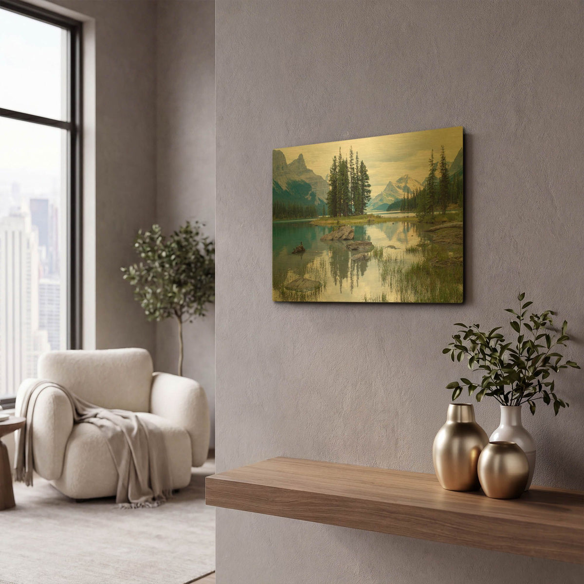 'Spirit Island 3' By Joe Reimer Photography Gold Metal Wall Art