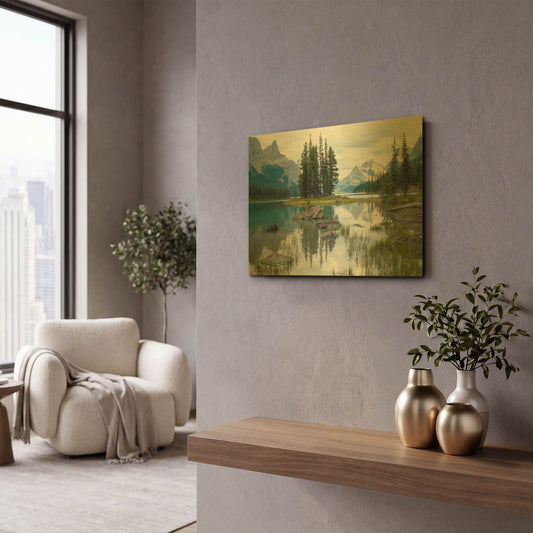 'Spirit Island 3' By Joe Reimer Photography Gold Metal Wall Art