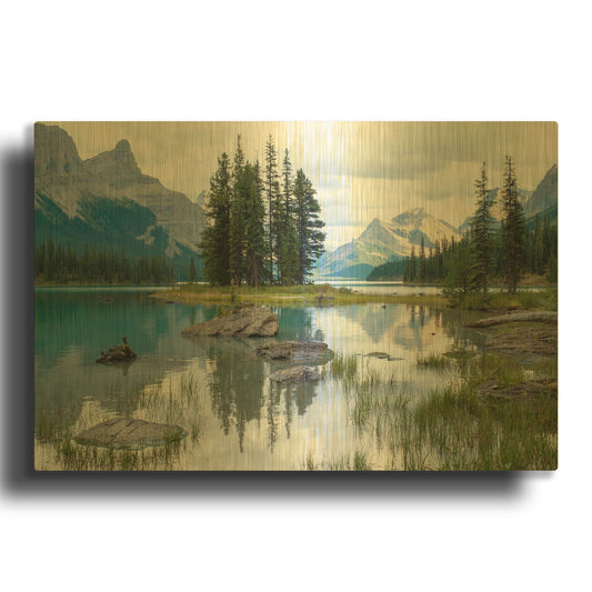 'Spirit Island 3' By Joe Reimer Photography Gold Metal Wall Art