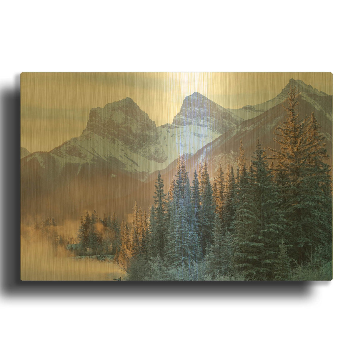 'Three Sisters 2' By Joe Reimer Photography Gold Metal Wall Art